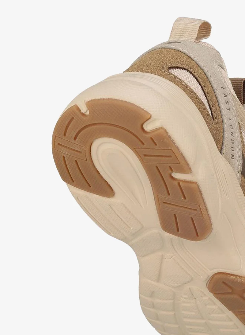 Lee Cooper BEIGE Boys Hook & Loop Ankle School Sneakers for Men | Best Price UAE