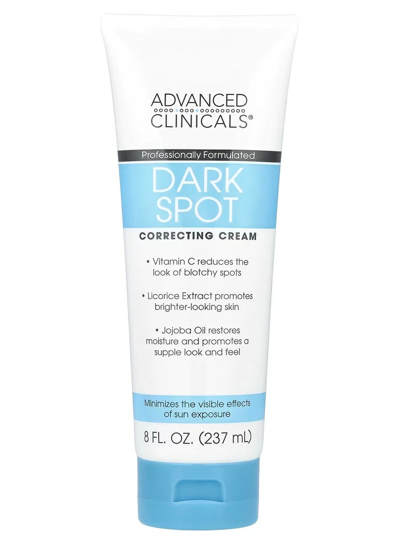 أدفانسد كلينيكال كريم فيتامين سي للبقع الداكنة من أدفانسد كلينيكالز للوجه واليدين والجسم، مرطب للعناية بالبشرة مضاد للشيخوخة يقلل من ظهور بقع الشيخوخة والبشرة المتقشرة والتجاعيد، حجم كبير 8 أونصة سائلة - Image 1