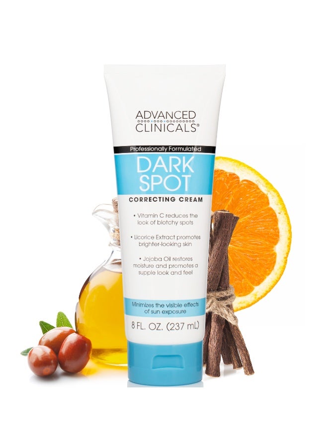 أدفانسد كلينيكال كريم فيتامين سي للبقع الداكنة من أدفانسد كلينيكالز للوجه واليدين والجسم، مرطب للعناية بالبشرة مضاد للشيخوخة يقلل من ظهور بقع الشيخوخة والبشرة المتقشرة والتجاعيد، حجم كبير 8 أونصة سائلة - Image 2