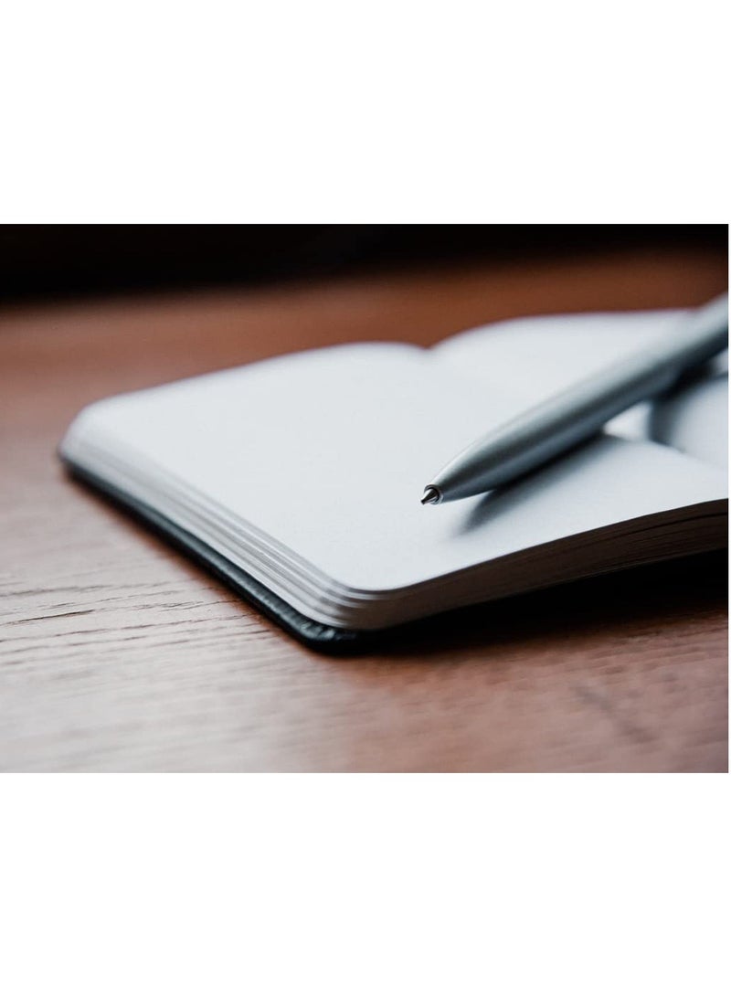 Uma Pack of 3 Retractable Metal Ballpoint Pen With Stone Look And Touch From UMA Made In Germany Light Grey - Image 4