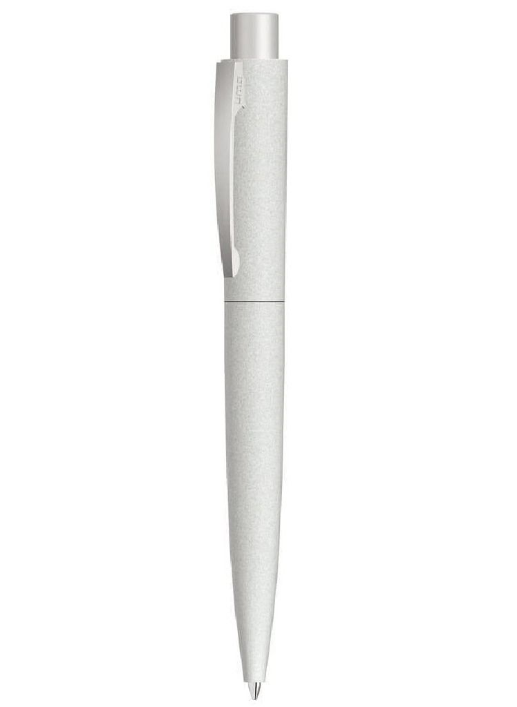 Uma Pack of 3 Retractable Metal Ballpoint Pen With Stone Look And Touch From UMA Made In Germany Light Grey - Image 2