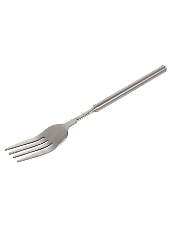 Cuifati Adjustable Telescopic Fork Extendable Fork Long Fork Toasting Fork Extending Fork Extra Long Fork Extended Fork Stainless Steel, For Eating, Barbecue, Dinner, Dessert, Sausage, Vegetable - Image 1