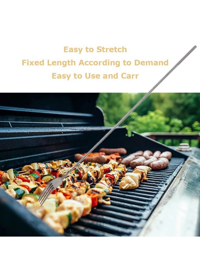 Cuifati Adjustable Telescopic Fork Extendable Fork Long Fork Toasting Fork Extending Fork Extra Long Fork Extended Fork Stainless Steel, For Eating, Barbecue, Dinner, Dessert, Sausage, Vegetable - Image 5