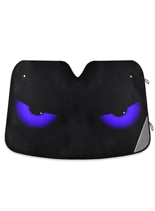 KEEPREAL Blue Evil Eyes Windshield Sun Shade - Foldable Car Front Window Sunshades for Most Sedans SUV Truck, Blocks UV Rays and Keeps Your Vehicle Cool - Image 1