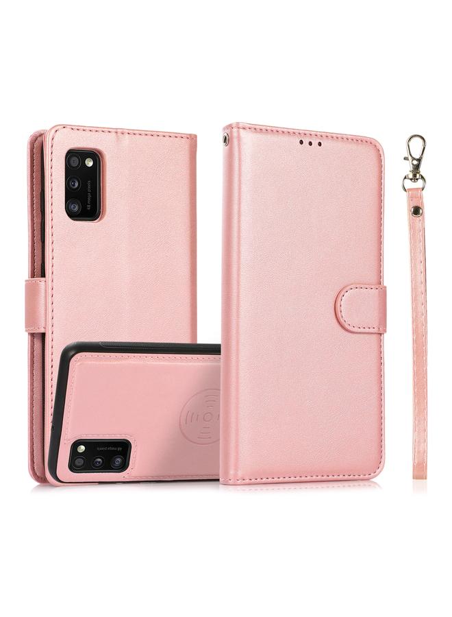 S-TOP Case For Samsung Galaxy A41 Calf Texture 2 in 1 Detachable Magnetic Back Cover Horizontal Flip Leather Case with Holder & Card Slots & Wallet & Photo Frame - Image 1