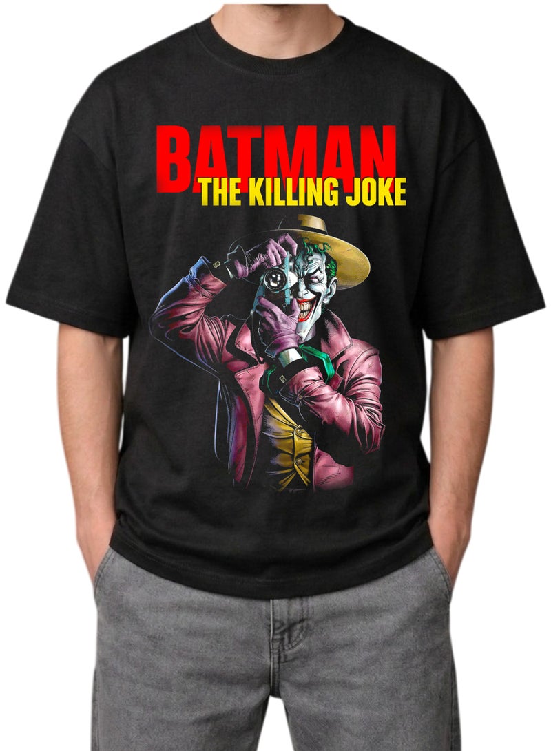 The Killing Joke - Classic Joker Camera Graphic Lose Fit T-Shirt (Black) - Image 1