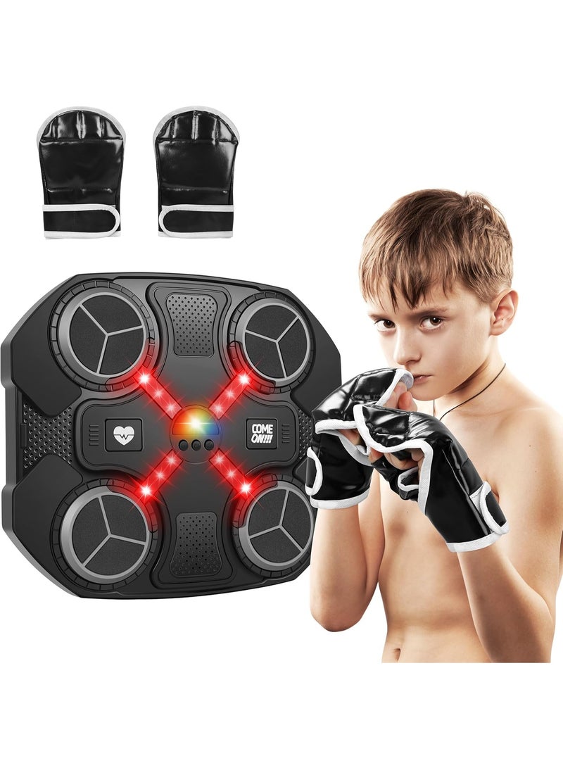 Bukela Music Boxing Machine Sport Toys for Kids and Adults,Wall Mounted Bluetooth Smart Punching Target,Training Pad Toy with Boxing Glove,Ideas Toys for Boys Girls Kids 3 4 5 6 7 8 9 10 11 12+ Years Old - Image 1