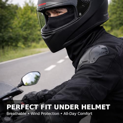 AUTOFRILL Balaclava for Men – Full face mask for Bikers Helmet Liner & Head Cover for Men Breathable Mask for Motorcycle Riding & Cycling (Black, Pack of 2) - Image 5