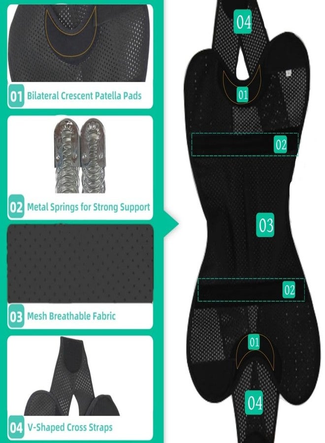 Malloraned Knee Brace for Women Pain Relief,Knee Brace with Side Stabilizers,Meniscus Tear Support Knee Sleeve for Arthritis Bursitis ACL MCL and Stabilizing Knee Protector (Black, 3XL) - Image 3