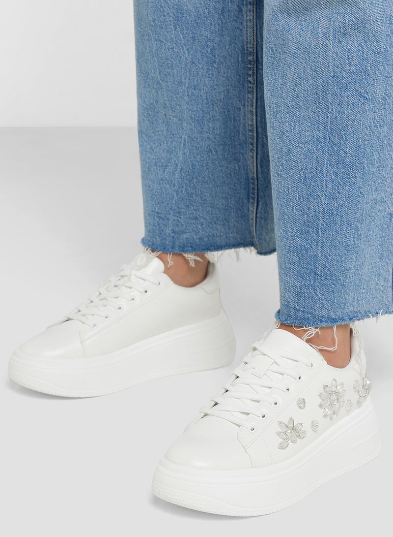 Ginger Floral Rhinestone Chunky Sneakers  - Image 5