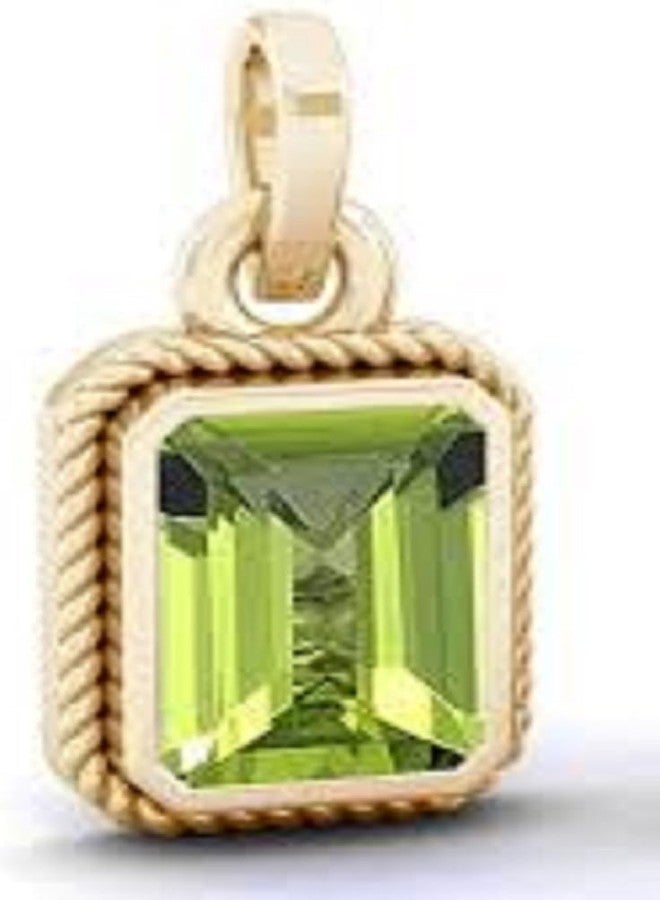 Sidharth Gems Certified 8.25 Ratti Deluxe Quality Natural Peridot Stone Gold Plated Pendant/Locket 100% Gemstone by Lab Certified(Top AAA+) Quality - Image 5
