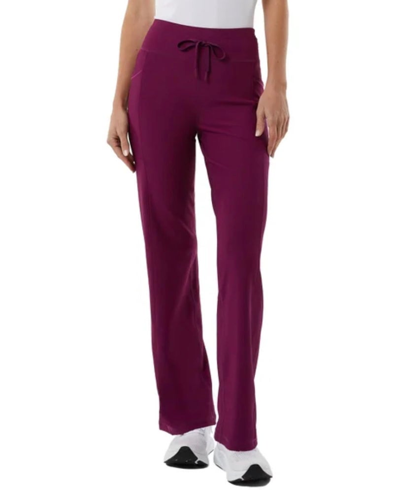 32 Degrees Cool Women's High Rise Ribbed Active Yoga Semi-Flare Pant (US, Alpha, Medium, Regular, Regular, Purple) - Image 1
