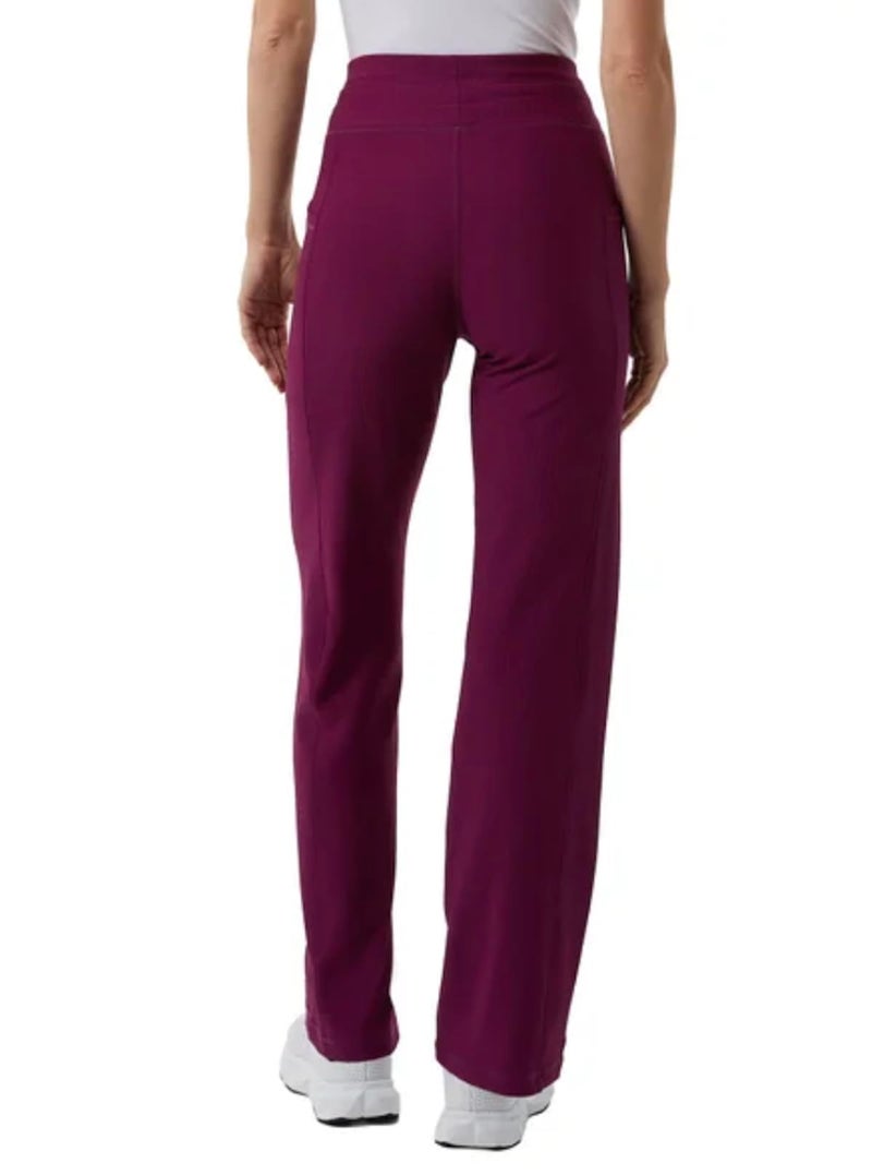32 Degrees Cool Women's High Rise Ribbed Active Yoga Semi-Flare Pant (US, Alpha, Medium, Regular, Regular, Purple) - Image 2