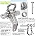 Dakzhou 2Pack Stainless Steel Swing Hangers AntiRust Heavy Duty Hanger Slient Bearing 180 Rotary Swing 1500LB Wooden Concrete Playground Yoga Hammock Chair Sandbag Porch Swing Frame - Image 4