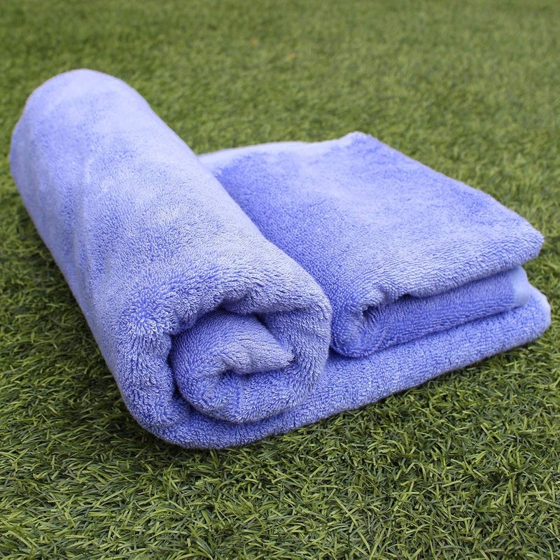 AUXIMPRO AUXIMPRO Bamboo Towel Set 1 Bath 2 Hand Towel Combo 600 GSM Super Absorbent Soft Antibacterial Iris  - Image 5