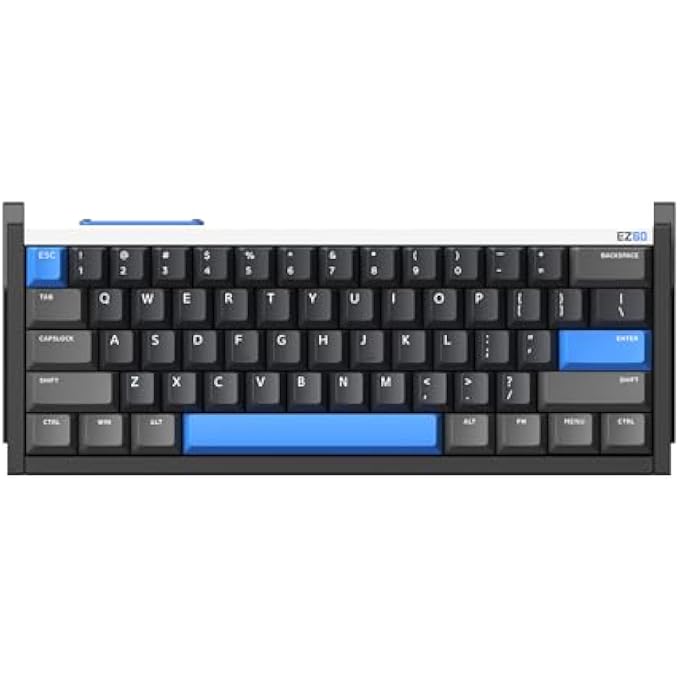 IQUNIX EZ60 GAMING KEYBOARD, 60% RGB MECHANICAL KEYBOARD, 61 KEYS WITH JADE MAGNETIC SWITCHES, QUICK TRIGGER, ADJUSTABLE DRIVE, DOUBLE SHOT PBT KEYS, FOR WIN/MAC LAPTOP - Image 1