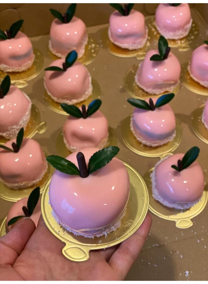 3.5 Inch Mini Round Golden Cake Boards 100pcs Mousse Cupcake Base Paper Plates Circle Dessert Board (Gold 3.5inch 100pcs) - Image 3