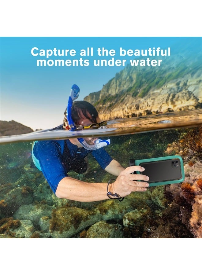JOTO Universal Waterproof Phone Pouch Cellphone Dry Bag Case Compatible with iPhone 14 13 12 11 Pro Max Mini Xs XR X 8 7 6S Plus SE, Galaxy S21 S20 S10 Plus Note 10+ 9, Pixel 4 XL up to 7" -Green - Image 5