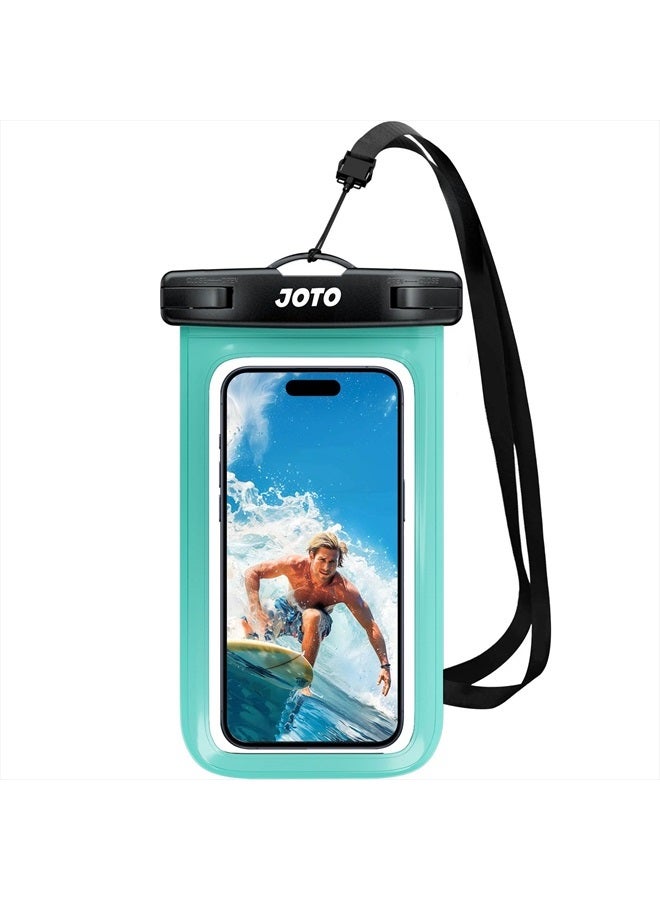 JOTO Universal Waterproof Phone Pouch Cellphone Dry Bag Case Compatible with iPhone 14 13 12 11 Pro Max Mini Xs XR X 8 7 6S Plus SE, Galaxy S21 S20 S10 Plus Note 10+ 9, Pixel 4 XL up to 7" -Green - Image 1