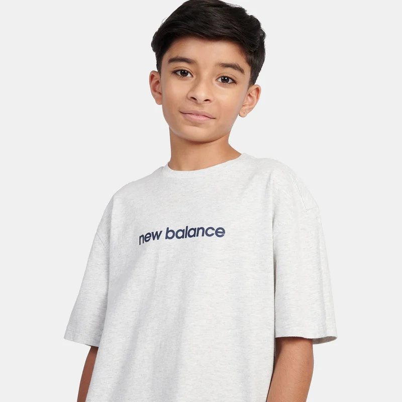 New Balance Grey Kids' Graphic T-Shirt  | Best Price UAE