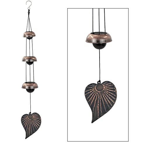 ASTARIN Three Cooper Leaf Temple Wind Chime,Wind Chimes with 3 Bells, Feng Shui Wind Chimes for Home Yard Outdoor Decoration, A Great Memorial Wind Chime for Someone Who Loves Peace - Image 1