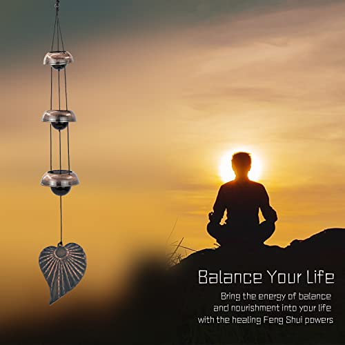 ASTARIN Three Cooper Leaf Temple Wind Chime,Wind Chimes with 3 Bells, Feng Shui Wind Chimes for Home Yard Outdoor Decoration, A Great Memorial Wind Chime for Someone Who Loves Peace - Image 5