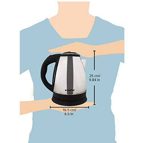 iBELL Castor Electric Kettle 1.8 Litre, 1500W Stainless Steel Body, Auto Shut-Off & Rapid Boil, Durable & Easy to Clean Kettle for Hot Water, Tea, Coffee & More (Silver) - Image 4