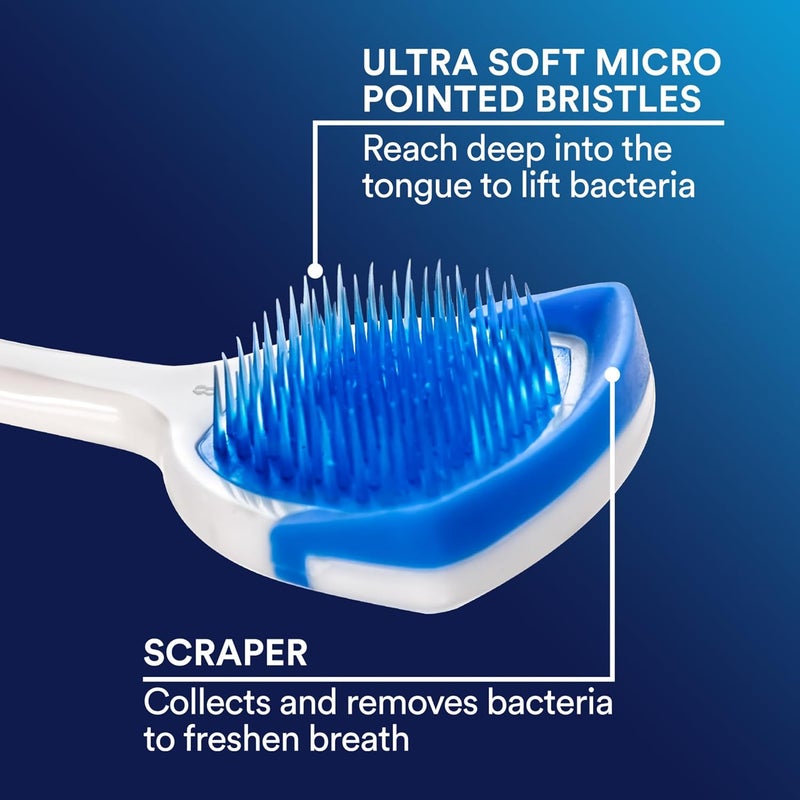 Orabrush Tongue Scraper - 4 Count Dual-Action Cleaner for Fresh Breath - Image 4