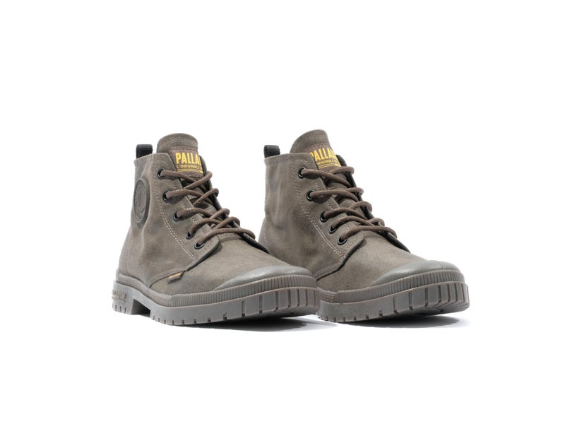 Palladium Unisex Pampa SP20 HI Wax I Major Brown Boots | Waxed Canvas Outdoor & Streetwear Shoes | Durable, Lightweight, Breathable High Ankle Design for Travel - Image 3