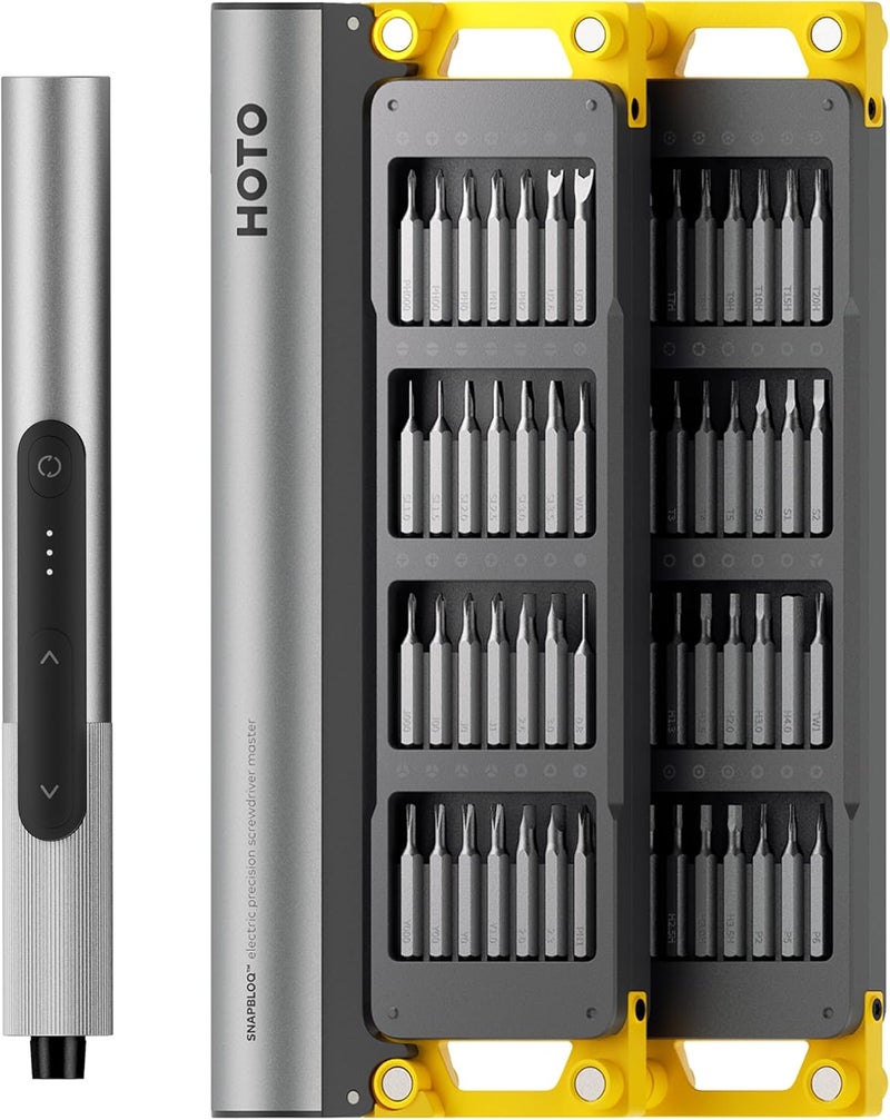 HOTO SNAPBLOQ™ S-A01 Mini Electric Screwdriver Set, Magnetic Precision Screwdriver Kit, 3-Speed Torque, Suitable for Precise Repairs of Mobile Phones, Laptops, Glasses, and Watches - Image 1