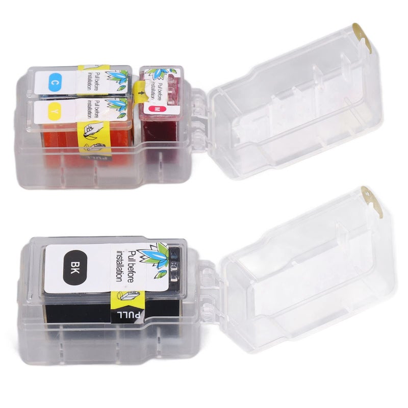 Printer Ink Cartridge Set 4 Colors Black Blue Red Yellow with Refill Tools - Image 4