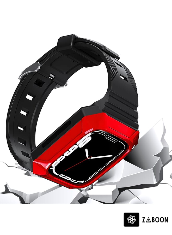 Zaboon Apple Watch 8 45mm PC Rugged Case Integrated TPU Watch Band - Image 5