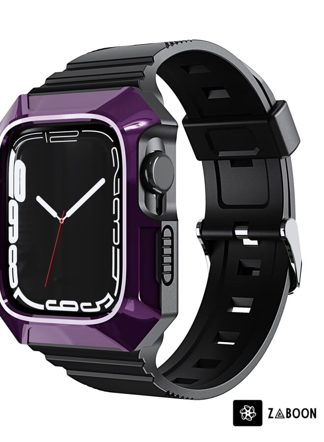 Zaboon Apple Watch 8 45mm PC Rugged Case Integrated TPU Watch Band - Image 1