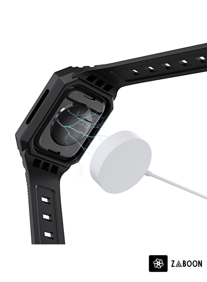 Zaboon Apple Watch 8 45mm PC Rugged Case Integrated TPU Watch Band - Image 4
