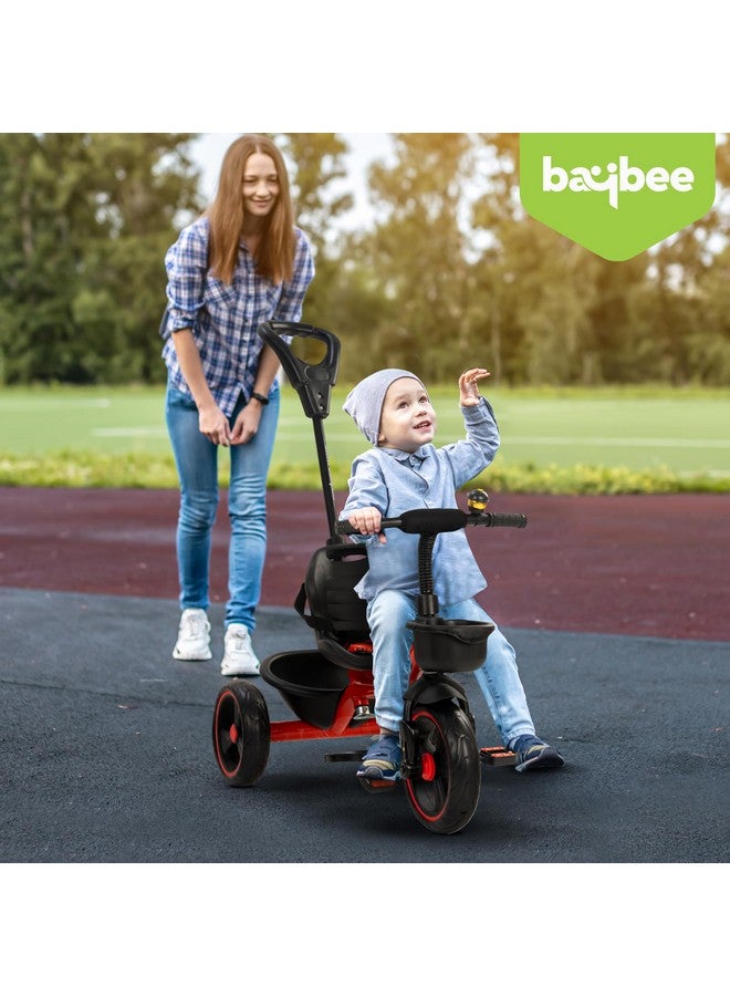 BAYBEE Baybee Baby Tricycle for Kids, Smart Plug & Play Kids Cycle with Eva Wheels, Bell, Storage Baskets & High Backrest | Kids Tricycle Trike | Baby Cycle for Kids 2 to 5 Years Boy Girl (Trixg Pro Red) - Image 2