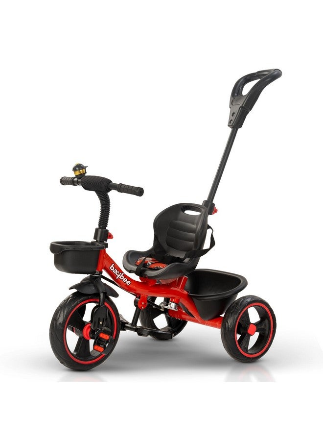 BAYBEE Baybee Baby Tricycle for Kids, Smart Plug & Play Kids Cycle with Eva Wheels, Bell, Storage Baskets & High Backrest | Kids Tricycle Trike | Baby Cycle for Kids 2 to 5 Years Boy Girl (Trixg Pro Red) - Image 1