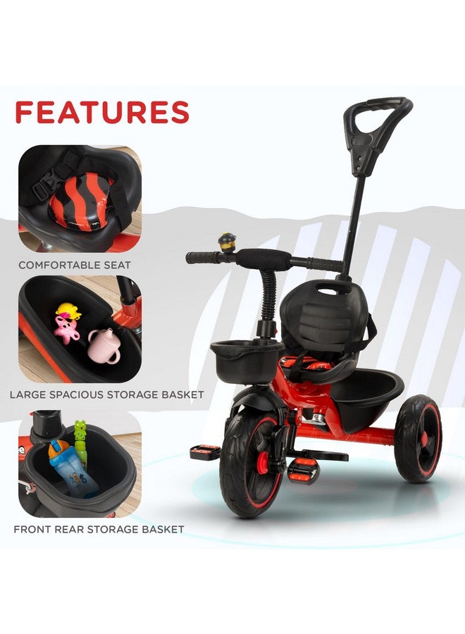 BAYBEE Baybee Baby Tricycle for Kids, Smart Plug & Play Kids Cycle with Eva Wheels, Bell, Storage Baskets & High Backrest | Kids Tricycle Trike | Baby Cycle for Kids 2 to 5 Years Boy Girl (Trixg Pro Red) - Image 3