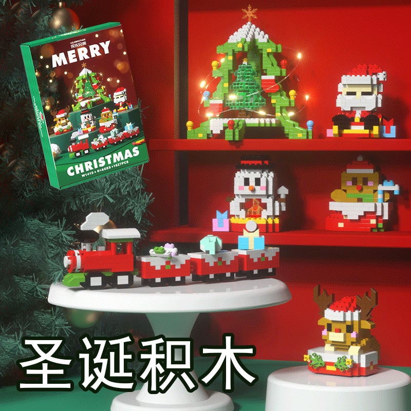 Explosions New Compatible Building Blocks Small Particles Christmas Elk Christmas Tree Micro Particles Model Christmas Gifts - Image 3