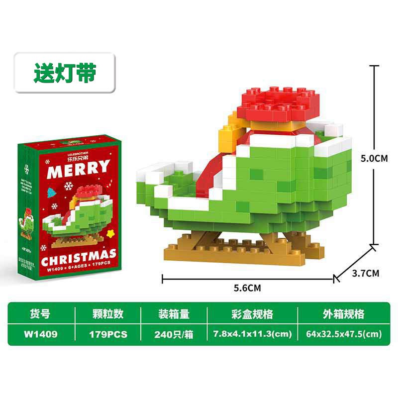Explosions New Compatible Building Blocks Small Particles Christmas Elk Christmas Tree Micro Particles Model Christmas Gifts - Image 1