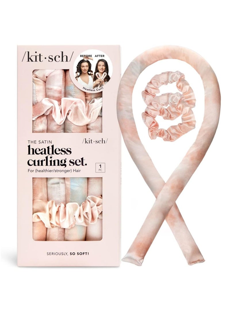 Kitsch مجموعة تجعيد الشعر من Kitsch Satin بدون حرارة - صبغة ربطة عنق Sunset - Image 1