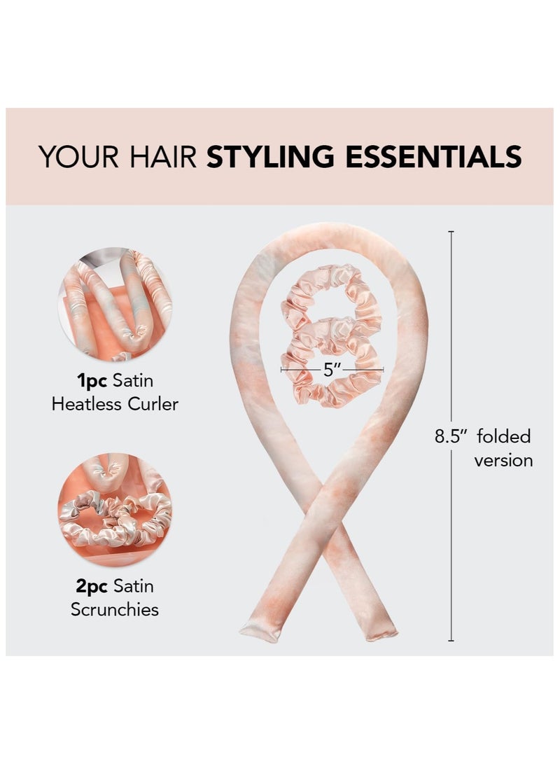 Kitsch مجموعة تجعيد الشعر من Kitsch Satin بدون حرارة - صبغة ربطة عنق Sunset - Image 3