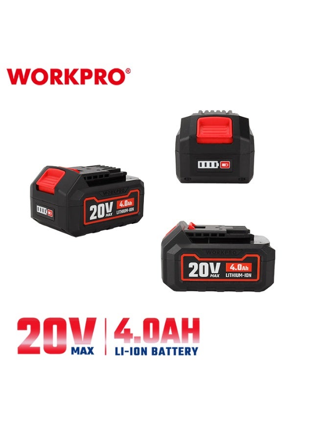 WORKPRO 20V, 4.0ah  Li-ion battery(single protection) - Image 1