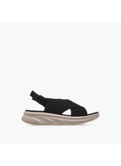 Flora Bella By Shoexpress Women's Textured Cross Strap Sandals with Buckle Closure  - Image 3