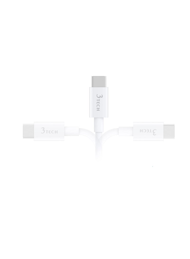 3TECH Three Tech Type-C to Type-C 65W Fast Charging Cable – High-Speed Power Delivery, Ultra-Durable, 6000+ Bend Tested