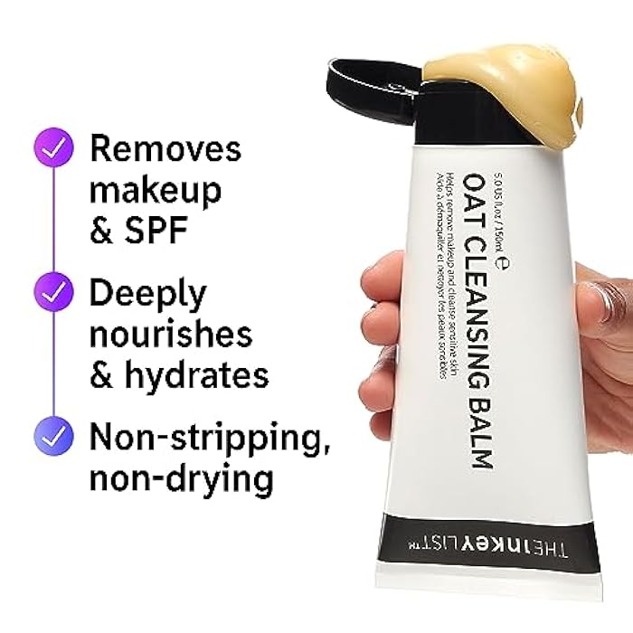 The INKEY List Oat Cleansing Balm 5 Fl Oz/150ml, Dissolves Makeup, Nourishing Skincare, Gentle Cleanser, Vegan Friendly, Suitable For All Skin Types - Image 5