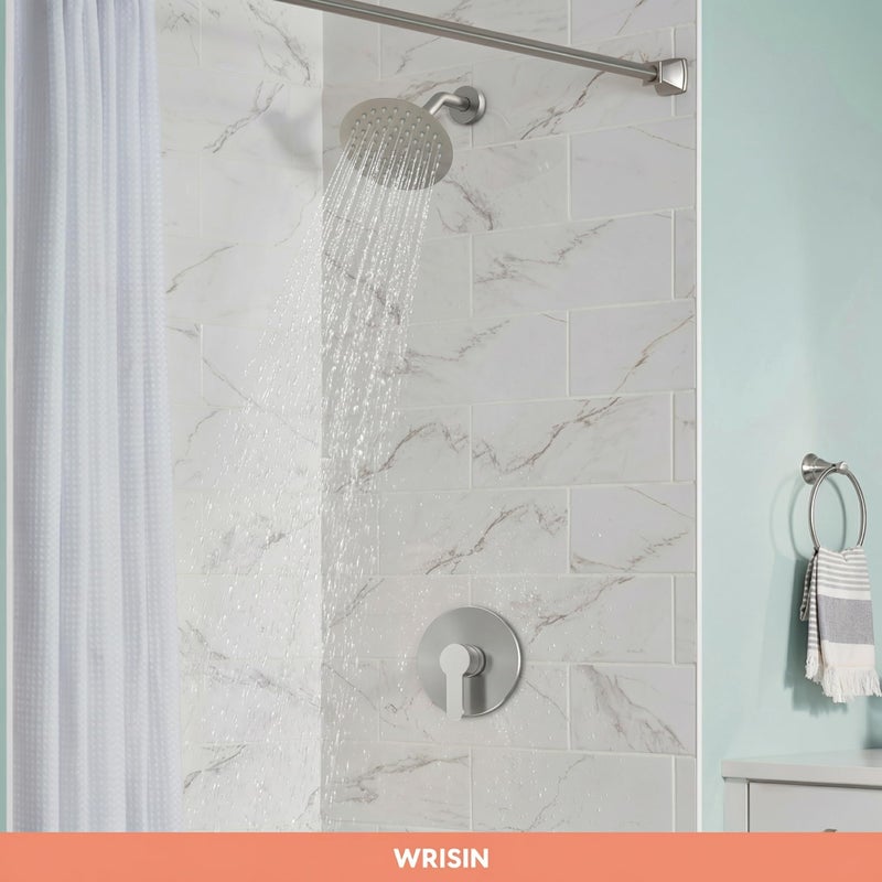 WRISIN Shower Faucet Set Brushed Nickel, Shower Valve Kit with 6 Inch Showerhead - Image 2