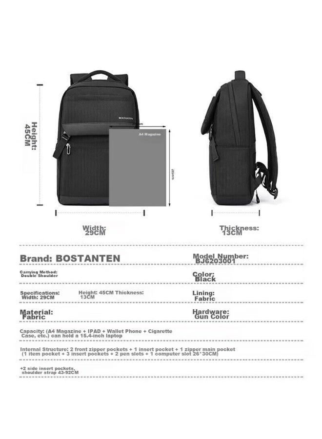 Bostanten Bosidandun Men's Backpack, High School And College Student Bookbag, Trendy Backpack, Large Capacity Laptop Bag For Men And Women - Image 5