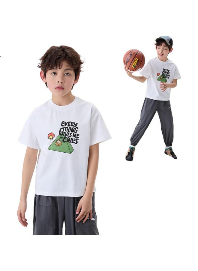 Nubiwu Boys' Short Sleeve T-Shirt Cool And Breathable Children'S Summer Clothing Boys Casual Handsome Thin Top Summer Big Kids Clothes - Image 1