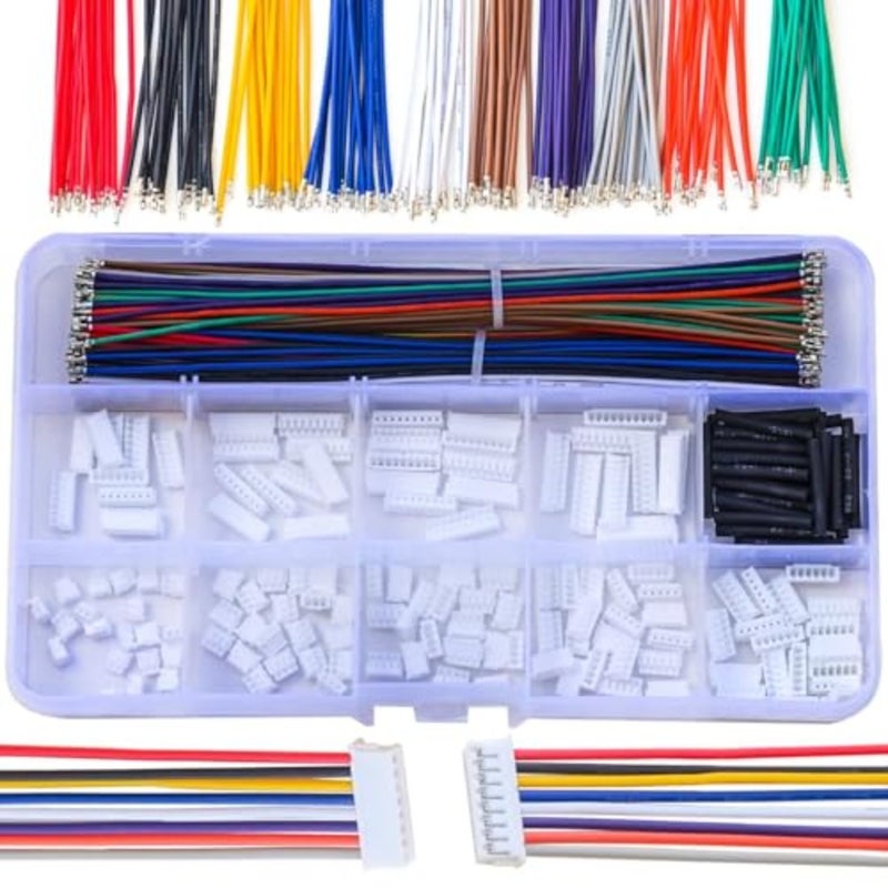 JST Connector, ZH 1.5MM 2-10 Pin Connector with Pre-Crimped Cables, Jumper Wires Electrical Connectors for DIY Electronics and PCB Board Projects - Image 1