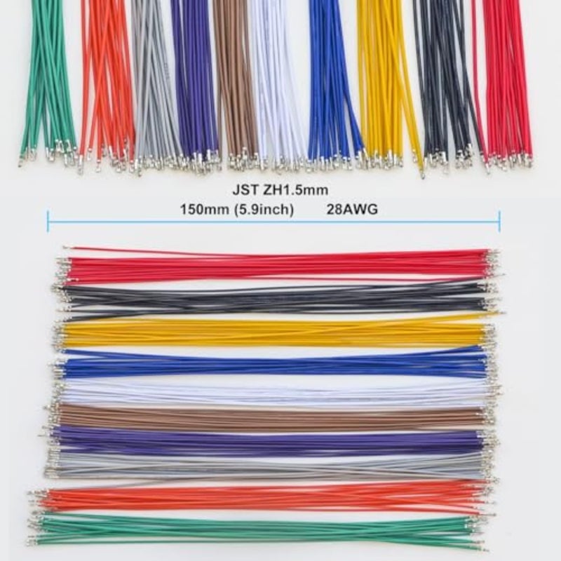 JST Connector, ZH 1.5MM 2-10 Pin Connector with Pre-Crimped Cables, Jumper Wires Electrical Connectors for DIY Electronics and PCB Board Projects - Image 2
